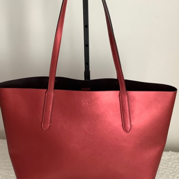 Coach Metallic Avenue Tote (Red) - Picture 6 of 8